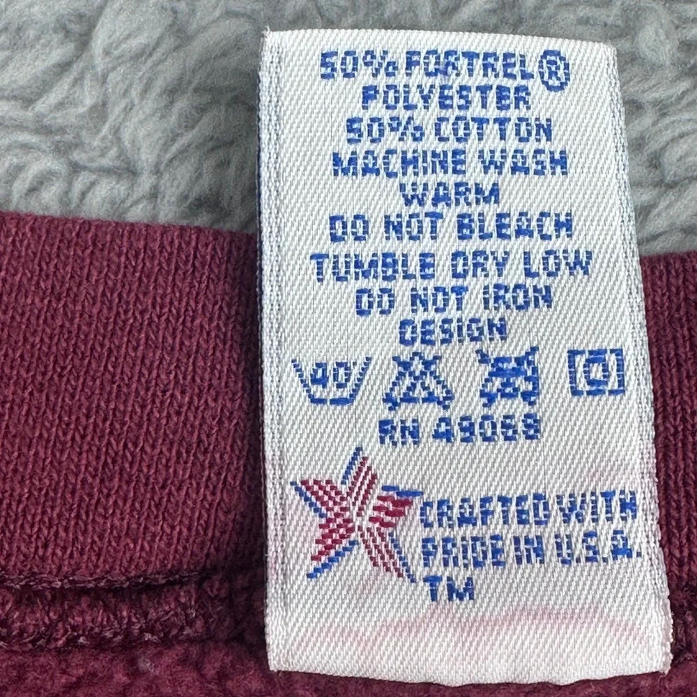 Soffe Sweatshirt Mens Large Maroon Camp Lejeune‎ US Marines Vintage 90s USA Made